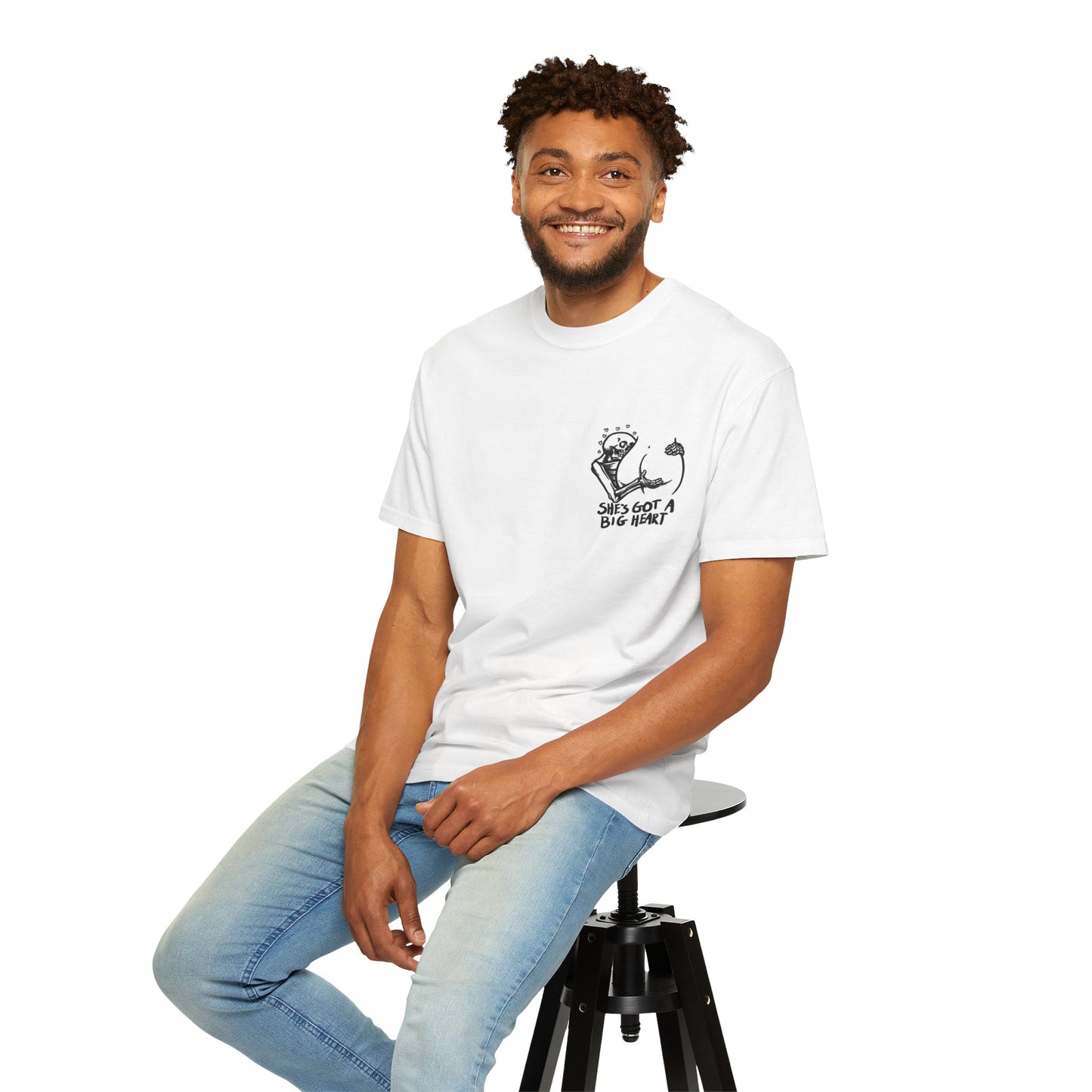 "She's Got a Big Heart" Funny Unisex Garment-Dyed T-Shirt