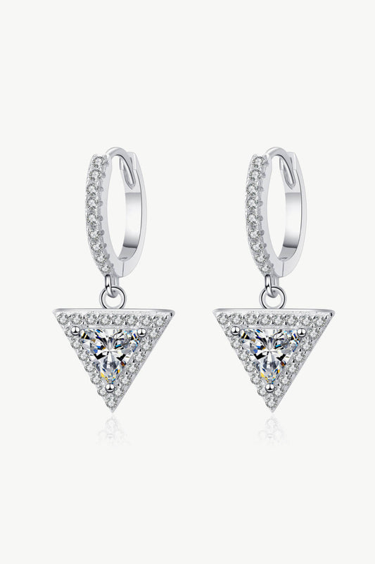 'Triangle Drop' MoissaniteEarrings