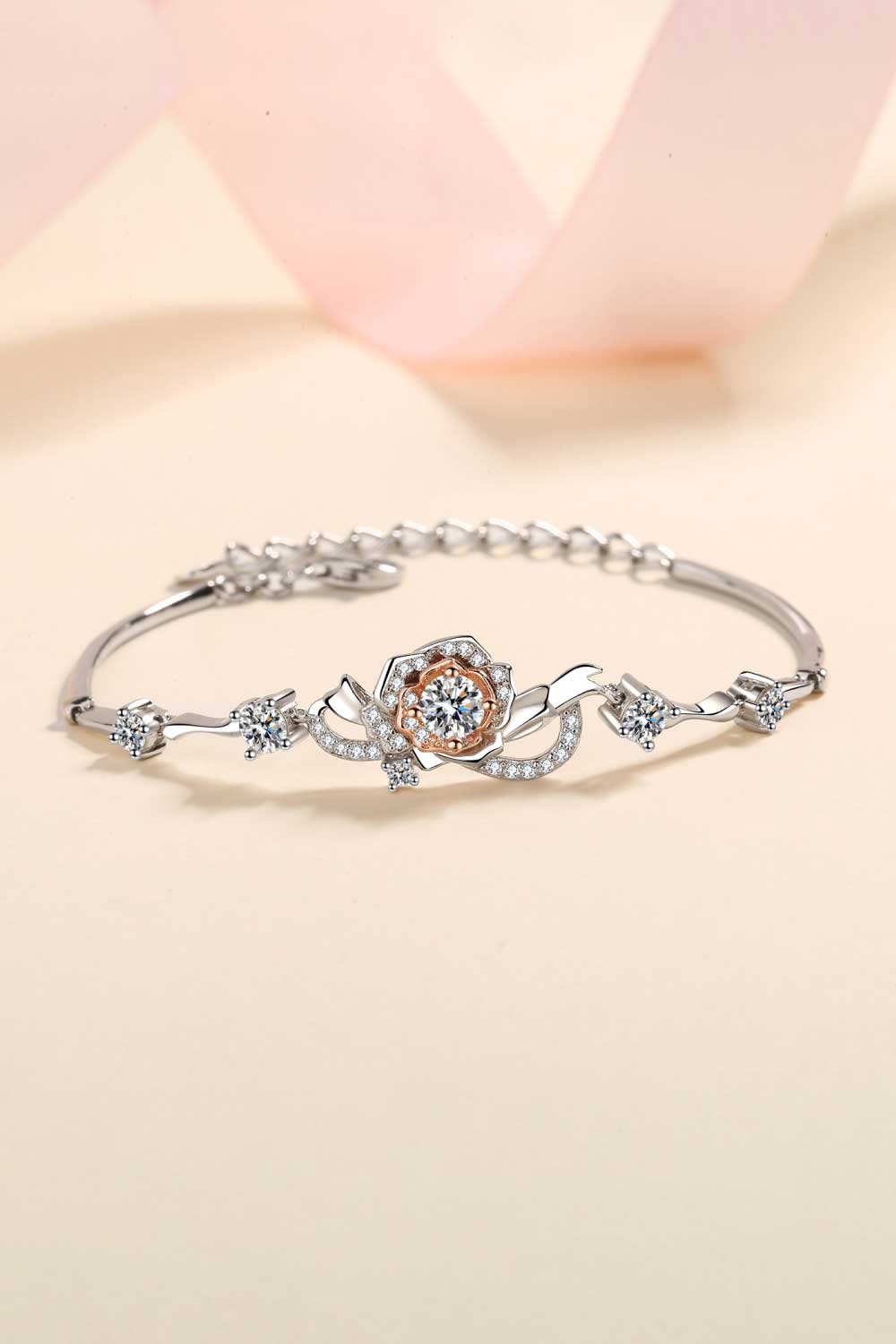 'Infinite Rose' Sterling Silver Bracelet