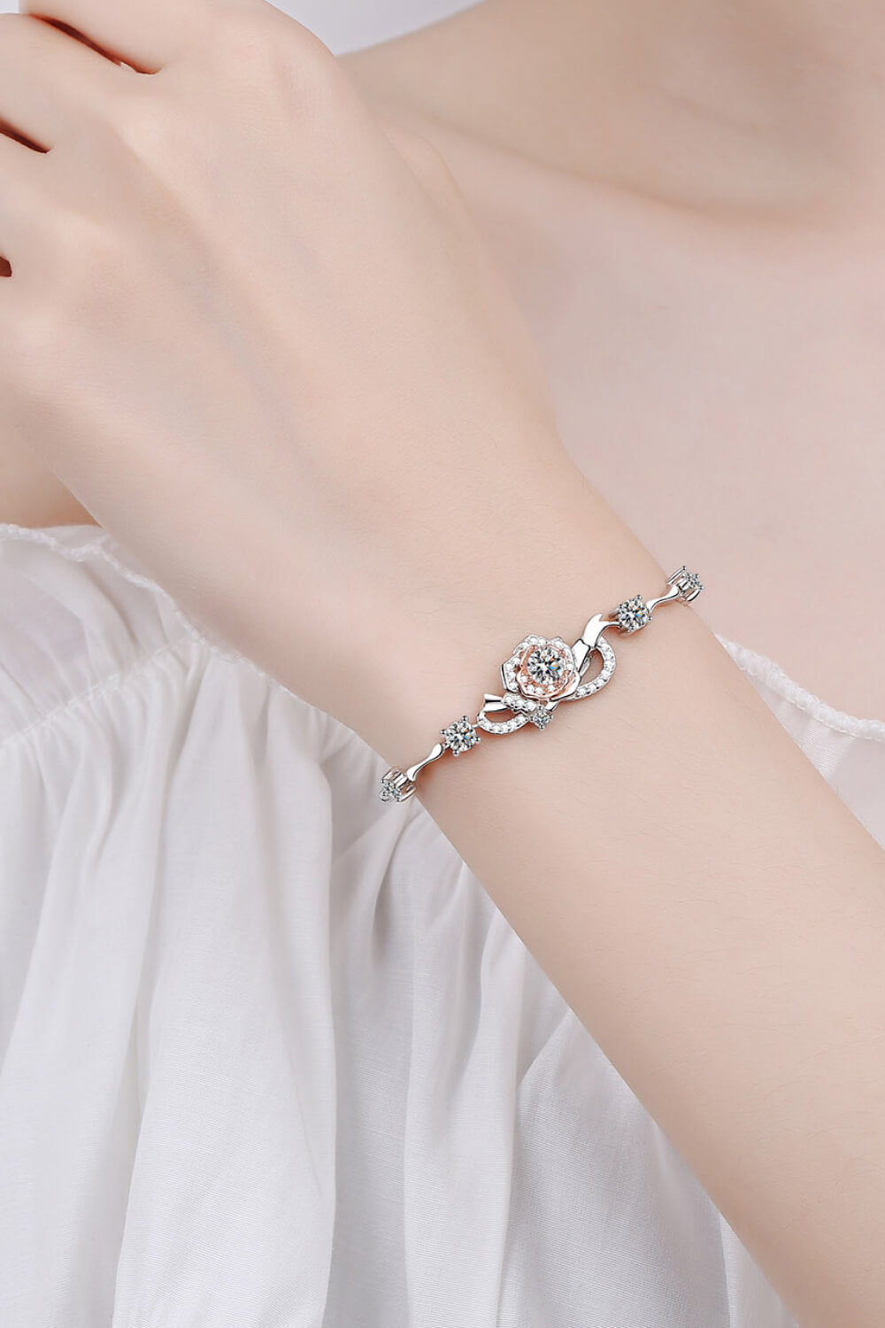 'Infinite Rose' Sterling Silver Bracelet